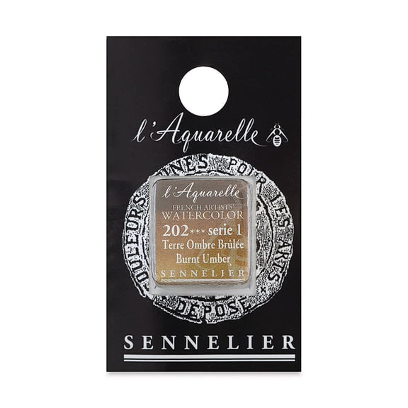 Sennelier French Artists' Watercolor - Burnt Umber, Half Pan