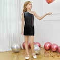 thumbnail image 2 of Holographic Square Sequin Dress – Sleeveless Slant Shoulder Mini Gown, Geometric Sparkle Outfit Ages 3-16, Trendy Contrast to Pink Dress for Girls Basics, 2 of 4