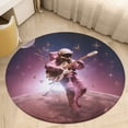 thumbnail image 5 of Space Astronaut Round Small Area Rug, Print Non Slip Washable Floor Mat, Soft Throw Rug for Living Room, Powder Room Entryway, Bathroom, Bedside, 5 of 7