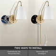 thumbnail image 3 of Hunter - Valley Park 1-light Alturas Gold, Medium Size Sconce Light, Dimmable, Transitional Style, Sconce Shaped, for Bedrooms, Dining, Living Rooms - 48173, 3 of 10