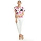thumbnail image 5 of Blusa estampada de manga corta Roman Fashion, Juvenil, 5118 (Abstracto rosa) rosa G, 5 of 5