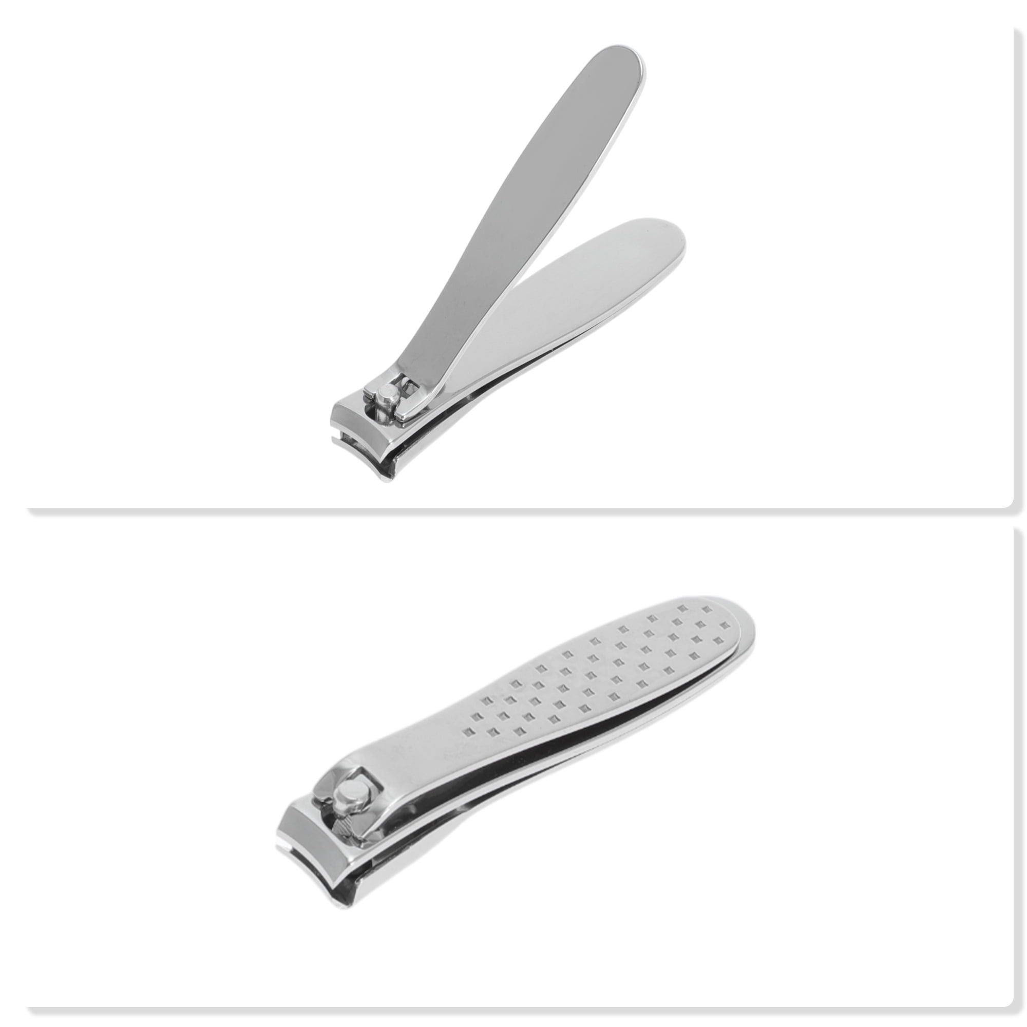 Unique Bargains Square Texture Nail Clippers Toenail Clippers 1 Pc Silver Tone 2.56"