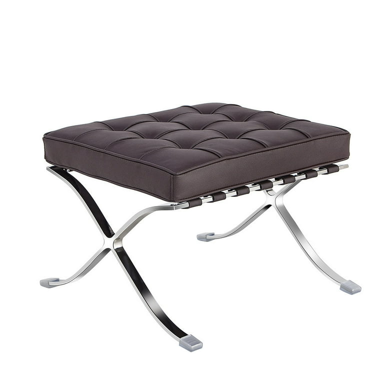 Foldable Lounge Chair with Ottoman, Mid-century Genuine Foldable Lounge Chair with Ottoman, Mid-century Genuine