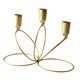 thumbnail image 2 of Candelabro de metal de 3 brazos para centro de mesa, soporte para velas para repisa de chimenea. Dorado, 2 of 9