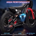 thumbnail image 6 of Huloretions Electric Dirt Bike For Kids,Electric Motorcycle Electric Balance Bike,24V 250W Electric Dirt Bike For Kids,3 Speed Settings,Up to 15.53 MPH,16IN Off-Road Tires Electric Motorcycle For Boys, 6 of 7