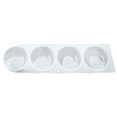 thumbnail image 4 of Efavormart 60 Pcs  - Clear 9.5" x 3.75" Versatile Quadruple Oval Disposable Plastic Dessert Plate, 4 of 5