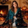 thumbnail image 4 of PoyoKee Throw Blanket for Couch, House Flannel Soft Blanket for Halloween Decorations, 39" x 23" Thanksgiving Fall Decor Cute Quilt for Bed Sofa Cover, 4 of 7