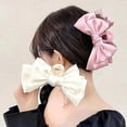 thumbnail image 6 of 5pcs Exquisite Satin Bow Hair Clip Set - Fashionable Ponytail Clip, Suitable for Daily, Party and Special Occasions, 6 of 7