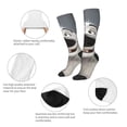 thumbnail image 3 of Fotbe Smiling Polar Bear Calcetas Divertidas Estampadas para Hombre y Mujer, Calcetas de Algodón hasta la Rodilla para Caminar, Correr, Enfermería y Embarazo, 3 of 6
