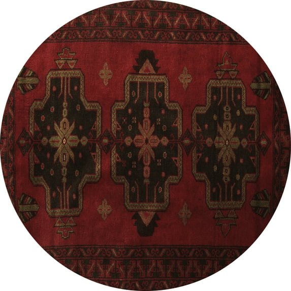 Ahgly Company Indoor Round Persian Brown Traditional Area Rugs, 6' Round