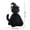 Witch Hat Black Cat Plush-#008, variant on Dark Aesthetic Cat Plush Witch Hat Black Cat Plush, Gothic Black Cat Stuffed Animal Vintage Stitched Cat Plush Spooky Halloween Plush Toy