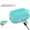 thumbnail image 3 of For Airpods Pro Silicone Case, Airpods Pro Case With Fur Ball, Njjex Cute AirPods Silicon Case with Airpods Pro Accessories Gold Keychain/Skin/Pompom (Front LED Visible) -Green, 3 of 7