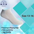 thumbnail image 6 of SOCKS'NBULK Mens Wholesale Bulk No Show Ankle Socks, Big And Tall Cotton Sport Athletic Sock Size 13-16, 6 of 7