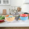 thumbnail image 4 of 6 pcs Ceramic Bowls, Bohemian Style Bowl Gift Set, Assorted Dinnerware Serving Bowls for Cereal, Soup, Dessert, Snack, Fruit, Salsa, Soup Bowl Sets, 4 of 8