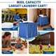 thumbnail image 5 of Yeshouse cesto industrial rodante de 400 L, carro de lavandería de alta resistencia con ruedas, estructura de acero y revestimiento impermeable extraíble, ideal para hoteles, hospitales y hogares, 5 of 8