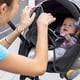 thumbnail image 2 of Evenflo Pivot Vizor Modular Reversible Stroller Travel System with LiteMax Infant Car Seat, Available in 6 Modes, Chasse Black, 2 of 5