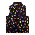 thumbnail image 5 of Uorisanigo Unisex Kids Fleece Vest Zipper Up Jacket Puffy Sleeveless Dead Leaves Print Outwear for Fall Winter Spring, Casual Lightweight Waistcoat Fall Fashion Outfits Clothes, 5 of 7
