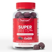 HumanN SuperBeets Heart Gummies Advanced - 100mg of CoQ10 Plus Beetroot & Grape Seed Extract, 60 Count