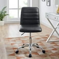 thumbnail image 2 of Modway Ripple Ribbed Armless Mid Back Swivel Computer Desk Office Chair In Black, 2 of 18