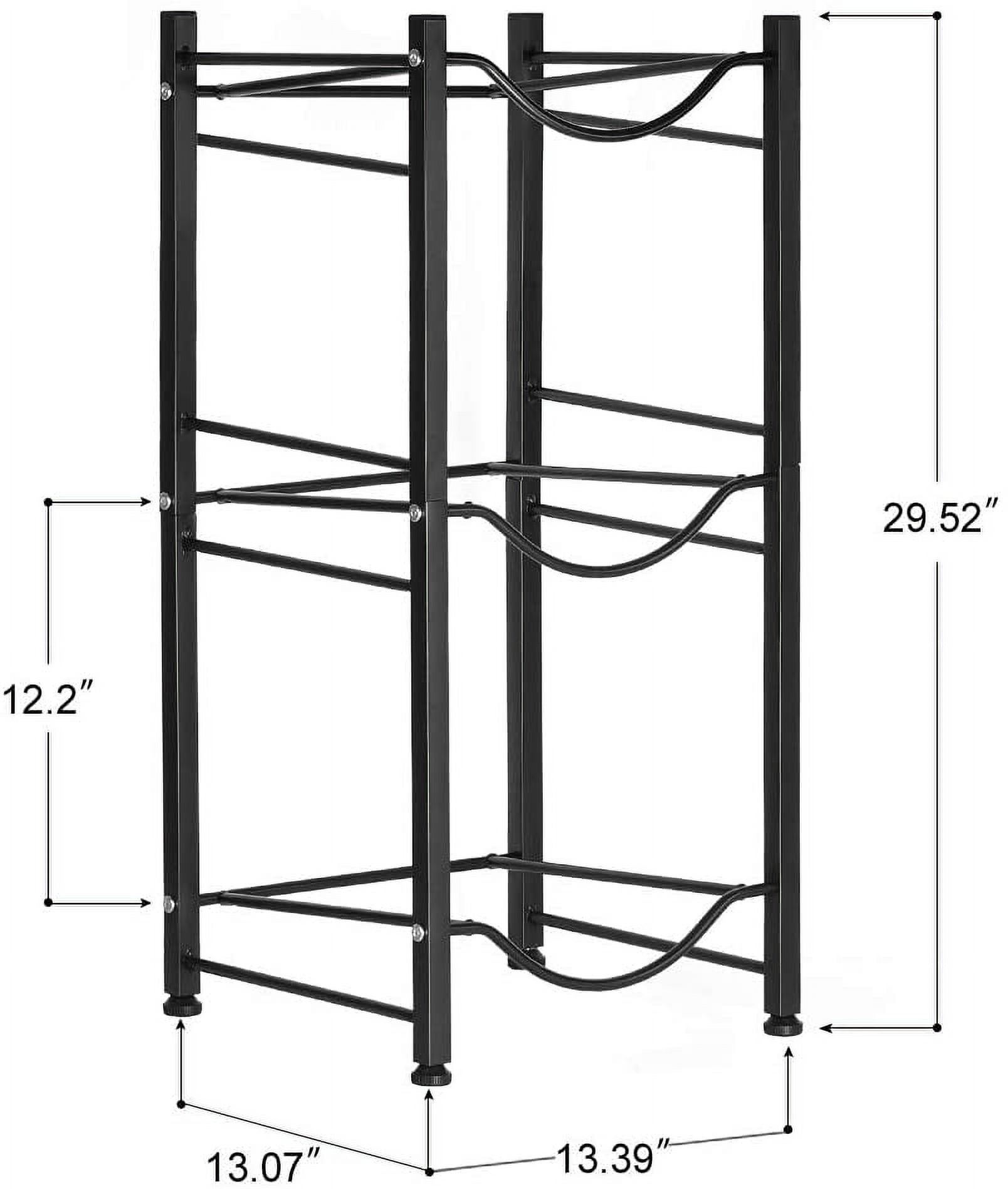 5 Gallon Water Jug Holder Water Bottle Storage Rack, 3 Tiers, Black
