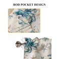 thumbnail image 6 of Vintage Coastal Living Room Curtains 2 Panel, Sea Turtle Octopus Coral Beach Nautical Cafe Window Treatment, Farmhouse Bedroom Bathroom Kitchen Curtains Drapes 104"x54", 6 of 6