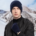 thumbnail image 4 of CSChome Hat Glove Set Winter Beanie Hat - Touch Screen Set Solid Color Soft Thick Wear Resistant Knitted, 4 of 7