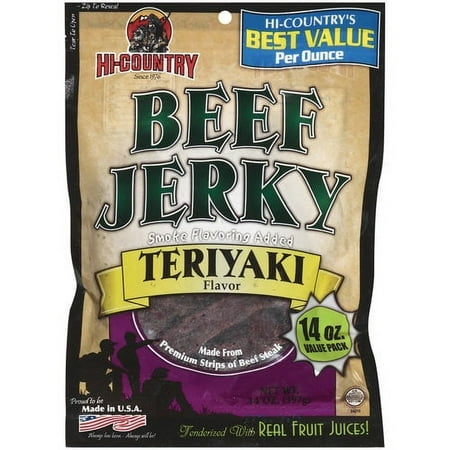 Hi-Country Teriyaki Beef Jerky 14oz Resealable Bag