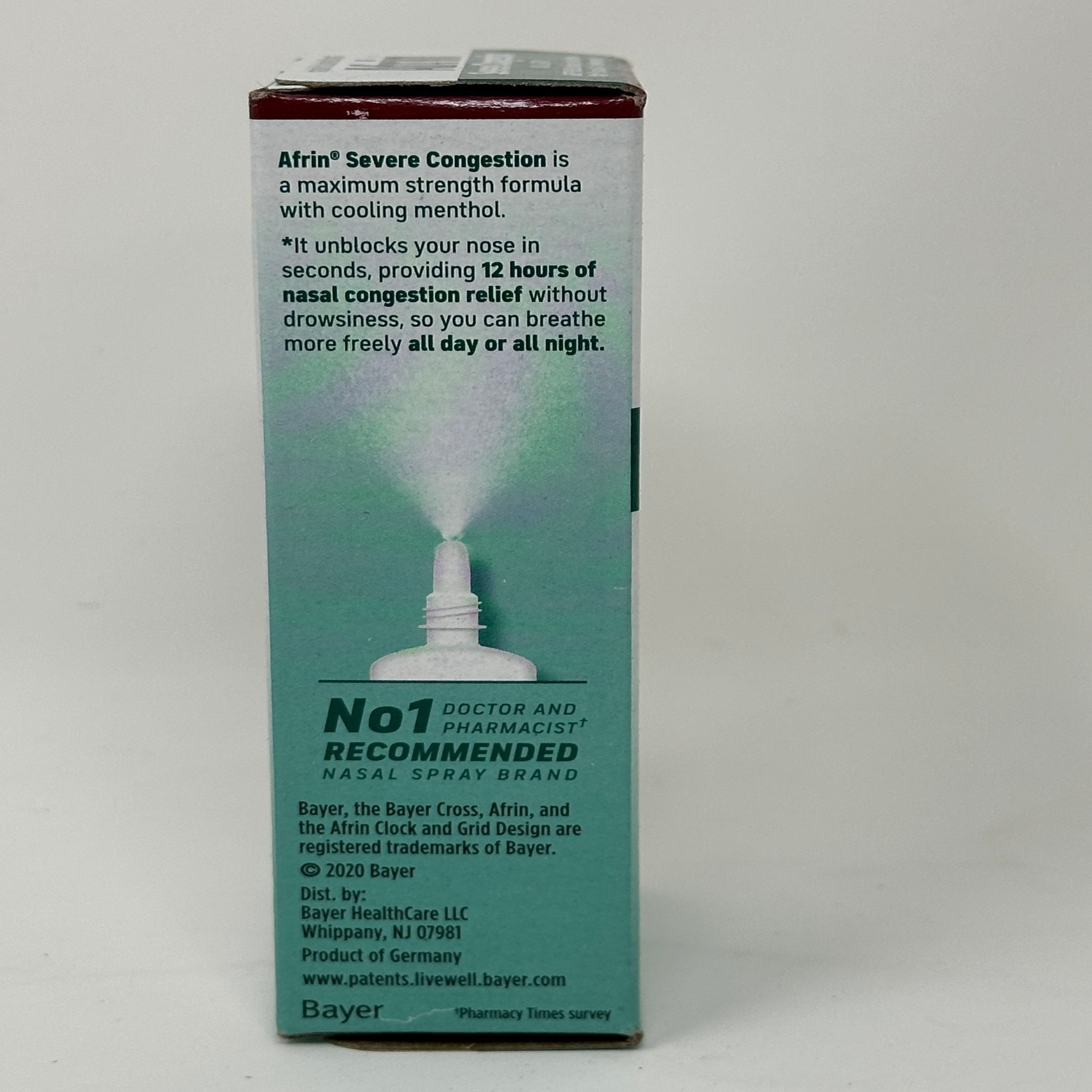 Afrin 12 Hour Severe Congestion Maximum Strength Nasal Spray, 0.5oz, 5-Pack