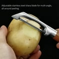 thumbnail image 6 of Premium 304 Stainless Steel Multifunctional Kitchen Fruit and Vegetable Peeler with Real Wood Handle，Ultra Sharp Strong Blade, 6 of 6