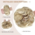 thumbnail image 6 of Messy Bun Beach Blonde Hair Piece Human Hair Blonde – Natural Soft Updo Look, Secure & Lightweight Hair Bun Extensions For Women, messy bun hair piece, 6 of 8
