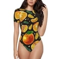 thumbnail image 1 of Balery Tangerine Body de cuello redondo de manga corta para mujer Tops de manga corta Tops básicos-XX-Large, 1 of 7