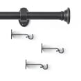 thumbnail image 5 of Threadmade Shaker Curtain Rod, Wrought Iron - 32"W x 142"L, 5 of 6