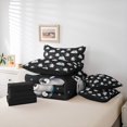 thumbnail image 5 of Manfei Teens Antarctic Penguin Bedding Comforter Set 7-Piece, Mystic Stars Print King Bedding Sets, Black Cartoon Style Reversible Bed Sheets, Ultra Soft Home Decor, 5 of 7