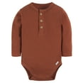 thumbnail image 3 of Gerber Baby Neutral Long Sleeve Bodysuits, 2-Pack, Sizes Newborn - 12 Months, 3 of 6