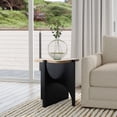 thumbnail image 3 of LuxenHome 19.3" Modern Square Side Table, Black End Table with Natural Wood Top,  Side Table for Living Room, 3 of 8