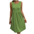 thumbnail image 2 of Gspmoly Robes pour Femmes, Mode Robe Ample à Col Rond Sans Manches Décontractée Midi Robe de Mariage pour Femmes jusqu'à 65 % de Réduction, 2 of 4