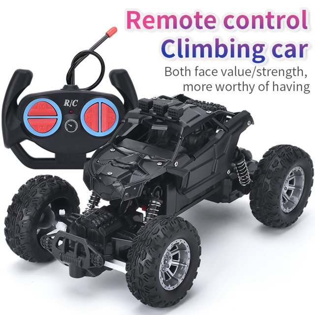 1/22 RC Car 8 Kmh High Crawler 20M Remote Distance Truck Toy Vehicle Remote Control Truck RC Climbing Car Buggy Monster Truck Toy Car , NEGRO Hugo Coche RC eléctrico