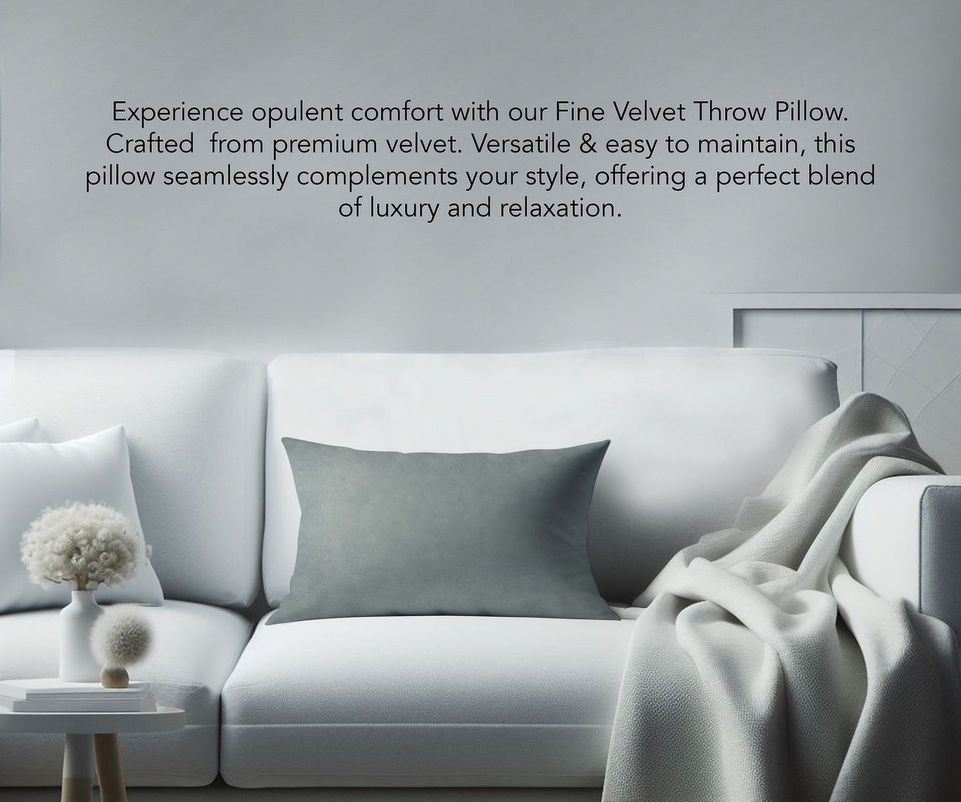 A1HC Hypoallergenic Down Alternative Decorative Throw Pillow, 12x20 in, Rectangular, Pack of 1, Dove Grey
