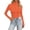 Orange, variant on Womens Fashion Tees Tops Long Sleeve High Neck Slim Fit Stretch Casual Basic Solid Y2k Clothes Green