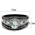 thumbnail image 2 of Luxe Jewelry Designs 3-Piece Women's Stainless Steel Wedding Ring Set with Clear Cubic Zirconia,, 2 of 4