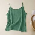 thumbnail image 2 of Linen Crop Tank Tops for Women Spring Summer Sleeveless Crew Neck Cropped Casual Fashion Beach Tops Shirts A Retro Thin And Linen Inner Top Vest For Ladies, 2 of 5
