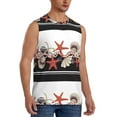 thumbnail image 2 of Bixox Men's Starfishes Shells Printed Shirt Sleeveless Fitness Tank Top-XX-Large, 2 of 7