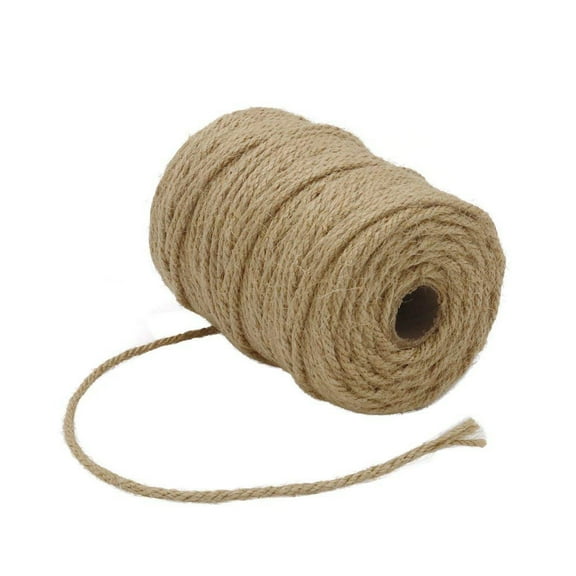 Durable Hemp Rope, Natural Jute Twine 164 Feet 4Mm, Multi-Purpose For Crafts And Gardening