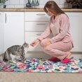 thumbnail image 3 of Pioneer Flower Floral Print Pattern Kitchen Rugs Sets Of 2,Anti Fatigue Kitchen Mat Rugs Non Slip Washable,Decorative Kitchen Floor Mats for Kitchen,Sink,Laundry,17"x30"+17"x47", 3 of 7