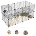 thumbnail image 1 of Valla para mascotas 35 paneles jaula para perro bricolaje metal corral para perro grande resistente plegable para gatos, 1 of 5