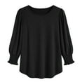 thumbnail image 6 of SUNBS Blouses for Women 3/4 Length Sleeve Shirts Casual Ladies Tops Trendy Fall Winter Clothes, Sizes S-3XL, 6 of 8