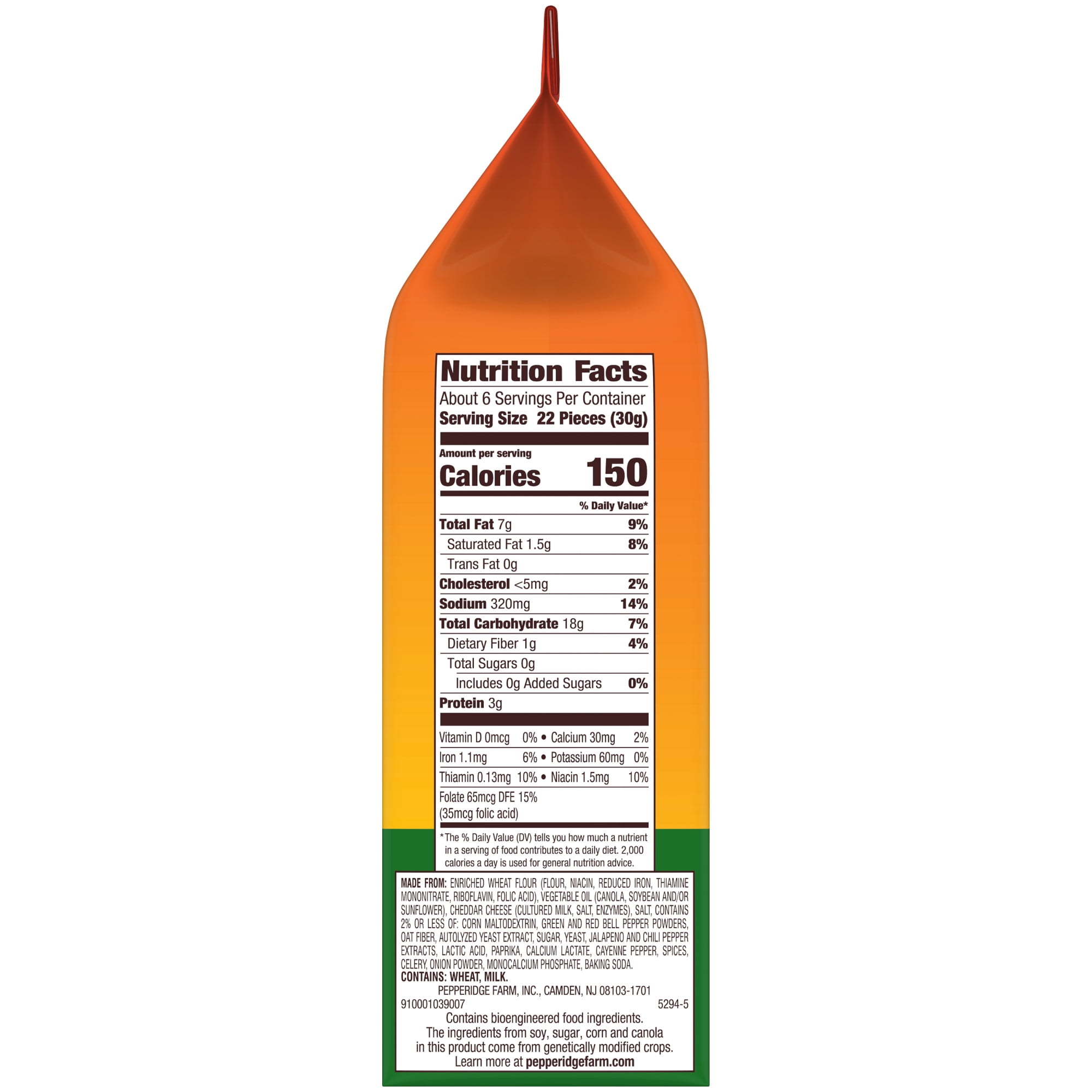 Goldfish Mega Bites Cheddar Jalapeno Crackers, 5.9 oz Bag