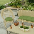 thumbnail image 2 of Jordan Manufacturing 18" x 18" Veranda Hunter Green Solid Square Tufted Contoured Outdoor Wicker Seat Cushion (2 Pack), 2 of 12