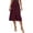 C437 Wine, variant on Gbsyewxs Womens Skirts Midi Skirt High Waist Solid Color Button Slit Fashion Summer Women'S Skirts Black