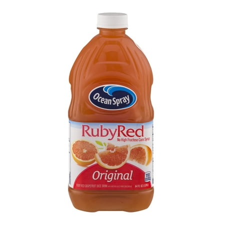 (2 Pack) Ocean Spray Juice, Ruby Red Grapefruit, 64 Fl Oz, 1